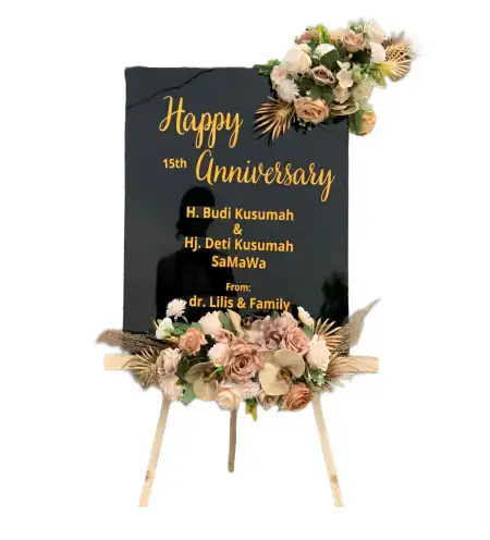 Papan Bunga Akrilik Kayu Ombun